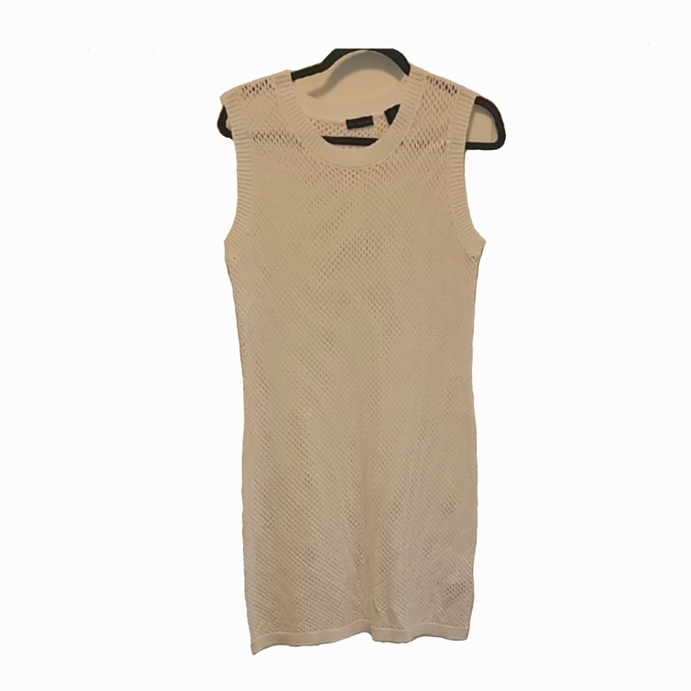 Tahari White Knit Coverup